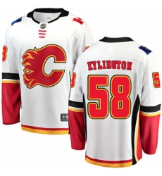 Youth Calgary Flames #58 Oliver Kylington Fanatics Branded White Away Breakaway NHL Jersey