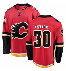 Men's Calgary Flames #30 Mike Vernon Fanatics Branded Red Home Breakaway NHL Jersey