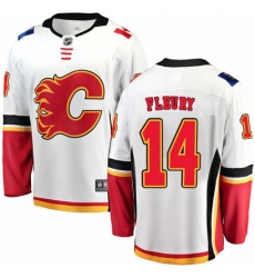 Men's Calgary Flames #14 Theoren Fleury Fanatics Branded White Away Breakaway NHL Jersey