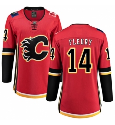 Women's Calgary Flames #14 Theoren Fleury Fanatics Branded Red Home Breakaway NHL Jersey