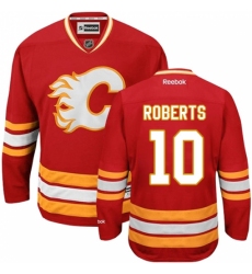 Women's Reebok Calgary Flames #10 Gary Roberts Authentic Red Third NHL Jersey