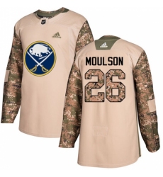 Men's Adidas Buffalo Sabres #26 Matt Moulson Authentic Camo Veterans Day Practice NHL Jersey