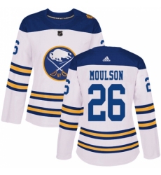 Women's Adidas Buffalo Sabres #26 Matt Moulson Authentic White 2018 Winter Classic NHL Jersey