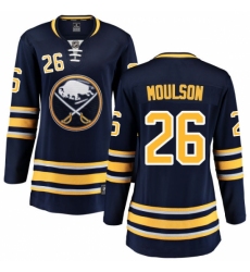 Women's Buffalo Sabres #26 Matt Moulson Fanatics Branded Navy Blue Home Breakaway NHL Jersey