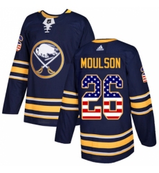 Youth Adidas Buffalo Sabres #26 Matt Moulson Authentic Navy Blue USA Flag Fashion NHL Jersey