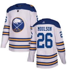 Youth Adidas Buffalo Sabres #26 Matt Moulson Authentic White 2018 Winter Classic NHL Jersey