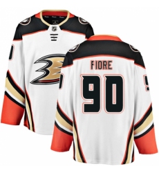 Men's Anaheim Ducks #90 Giovanni Fiore Fanatics Branded White Away Breakaway NHL Jersey