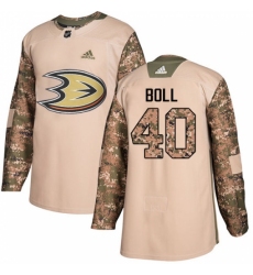 Men's Adidas Anaheim Ducks #40 Jared Boll Authentic Camo Veterans Day Practice NHL Jersey