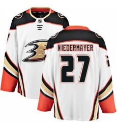 Youth Anaheim Ducks #27 Scott Niedermayer Fanatics Branded White Away Breakaway NHL Jersey