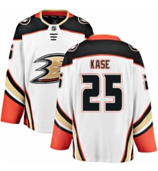 Men's Anaheim Ducks #25 Ondrej Kase Fanatics Branded White Away Breakaway NHL Jersey