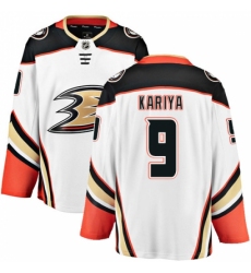 Men's Anaheim Ducks #9 Paul Kariya Fanatics Branded White Away Breakaway NHL Jersey