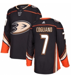 Men's Adidas Anaheim Ducks #7 Andrew Cogliano Authentic Black Home NHL Jersey