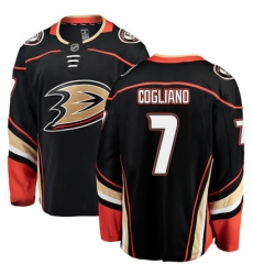 Youth Anaheim Ducks #7 Andrew Cogliano Fanatics Branded Black Home Breakaway NHL Jersey