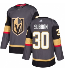Men's Adidas Vegas Golden Knights #30 Malcolm Subban Authentic Gray Home NHL Jersey