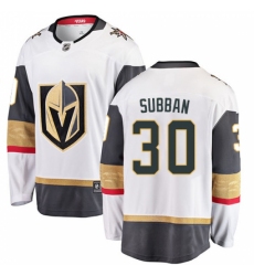 Men's Vegas Golden Knights #30 Malcolm Subban Authentic White Away Fanatics Branded Breakaway NHL Jersey