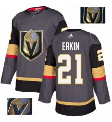 Men's Adidas Vegas Golden Knights #21 Cody Eakin Authentic Gray Fashion Gold NHL Jersey