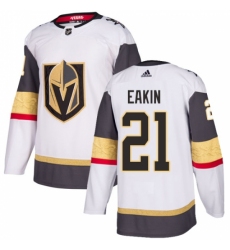 Men's Adidas Vegas Golden Knights #21 Cody Eakin Authentic White Away NHL Jersey