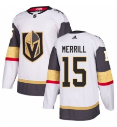 Youth Adidas Vegas Golden Knights #15 Jon Merrill Authentic White Away NHL Jersey