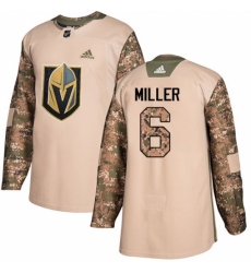 Men's Adidas Vegas Golden Knights #6 Colin Miller Authentic Camo Veterans Day Practice NHL Jersey