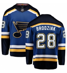 Youth St. Louis Blues #28 Kyle Brodziak Fanatics Branded Royal Blue Home Breakaway NHL Jersey