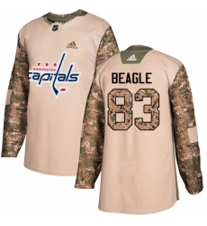 Men's Adidas Washington Capitals #83 Jay Beagle Authentic Camo Veterans Day Practice NHL Jersey