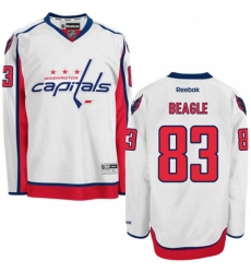 Men's Reebok Washington Capitals #83 Jay Beagle Authentic White Away NHL Jersey