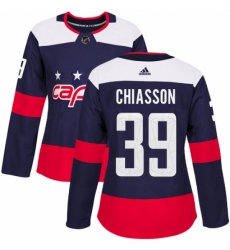 Women's Adidas Washington Capitals #39 Alex Chiasson Authentic Navy Blue 2018 Stadium Series NHL Jersey