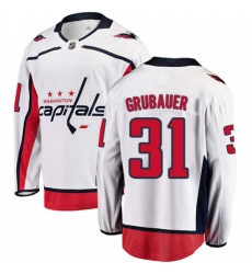 Men's Washington Capitals #31 Philipp Grubauer Fanatics Branded White Away Breakaway NHL Jersey