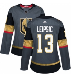 Women's Adidas Vegas Golden Knights #13 Brendan Leipsic Authentic Gray Home NHL Jersey