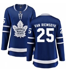 Women's Toronto Maple Leafs #25 James Van Riemsdyk Fanatics Branded Royal Blue Home Breakaway NHL Jersey
