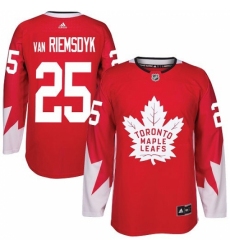 Youth Reebok Toronto Maple Leafs #25 James Van Riemsdyk Authentic Red Alternate NHL Jersey