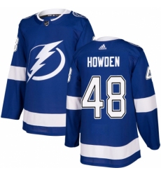 Men's Adidas Tampa Bay Lightning #48 Brett Howden Authentic Royal Blue Home NHL Jersey