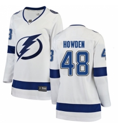 Women's Tampa Bay Lightning #48 Brett Howden Fanatics Branded White Away Breakaway NHL Jersey