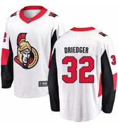 Youth Ottawa Senators #32 Chris Driedger Fanatics Branded White Away Breakaway NHL Jersey