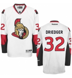 Youth Reebok Ottawa Senators #32 Chris Driedger Authentic White Away NHL Jersey