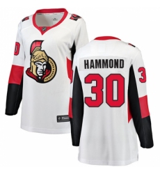 Women's Ottawa Senators #30 Andrew Hammond Fanatics Branded White Away Breakaway NHL Jersey