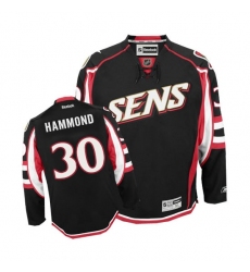 Youth Reebok Ottawa Senators #30 Andrew Hammond Authentic Black Third NHL Jersey