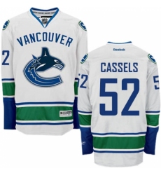 Women's Reebok Vancouver Canucks #52 Cole Cassels Authentic White Away NHL Jersey