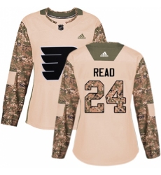 Women's Adidas Philadelphia Flyers #24 Matt Read Authentic Camo Veterans Day Practice NHL Jersey