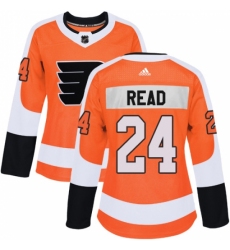 Women's Adidas Philadelphia Flyers #24 Matt Read Premier Orange Home NHL Jersey
