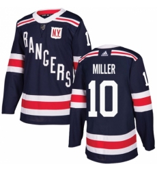 Men's Adidas New York Rangers #10 J.T. Miller Authentic Navy Blue 2018 Winter Classic NHL Jersey
