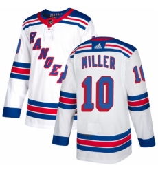 Men's Reebok New York Rangers #10 J.T. Miller Authentic White Away NHL Jersey