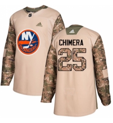 Men's Adidas New York Islanders #25 Jason Chimera Authentic Camo Veterans Day Practice NHL Jersey