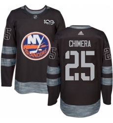 Men's Adidas New York Islanders #25 Jason Chimera Premier Black 1917-2017 100th Anniversary NHL Jersey