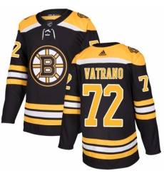 Youth Adidas Boston Bruins #72 Frank Vatrano Authentic Black Home NHL Jersey