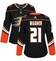 Women's Adidas Anaheim Ducks #21 Chris Wagner Authentic Black Home NHL Jersey