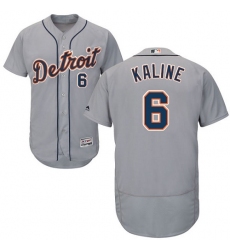 Men's Detroit Tigers #6 Al Kaline Grey Flexbase Authentic Collection Stitched MLB Jersey