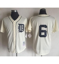 Mitchell And Ness 1968 Men's Detroit Tigers #6 Al Kaline Cream Throwback Stitched MLB Jersey