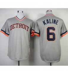 Mitchell And Ness 1984 Men's Detroit Tigers #6 Al Kaline Grey Throwback Stitched MLB Jersey