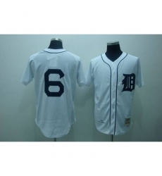 Mitchell and Ness Men's Detroit Tigers #6 Al Kaline Stitched White Throwback MLB Jersey